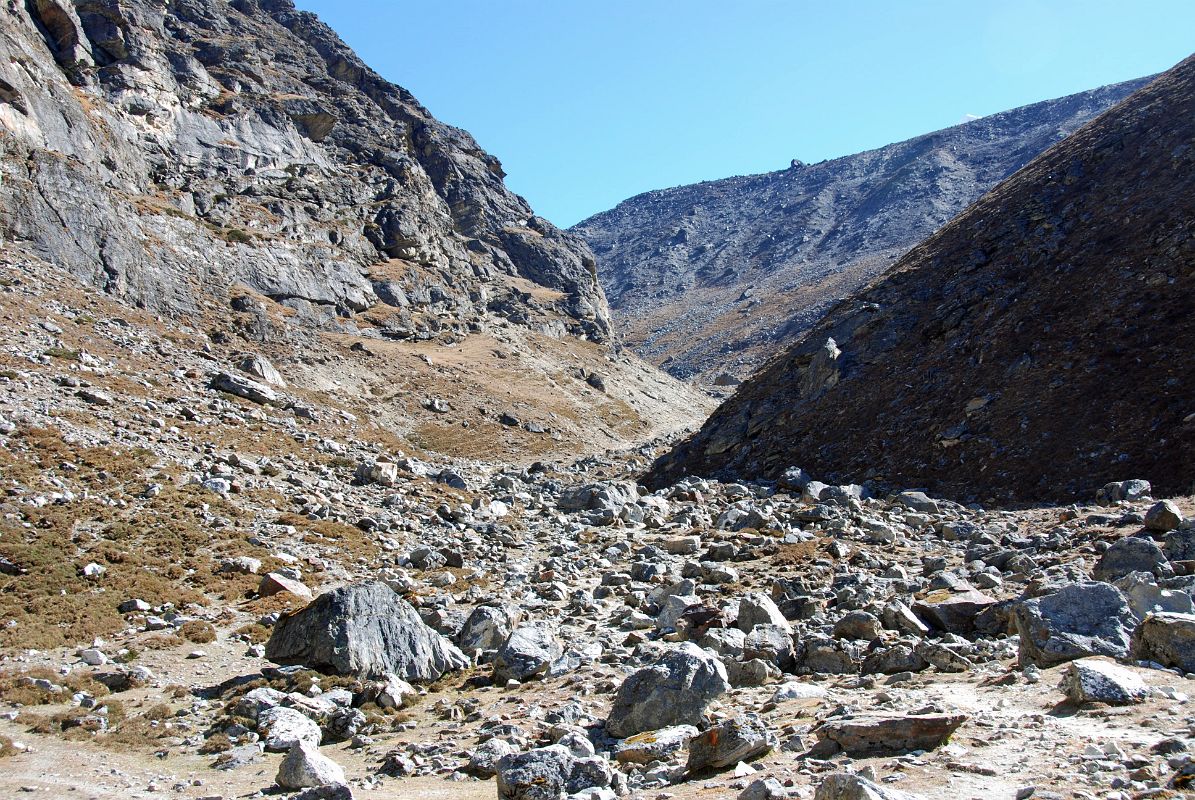 04 Trekking On East Side of Nguzumpa Glacier On The Way From Gokyo To Cho La